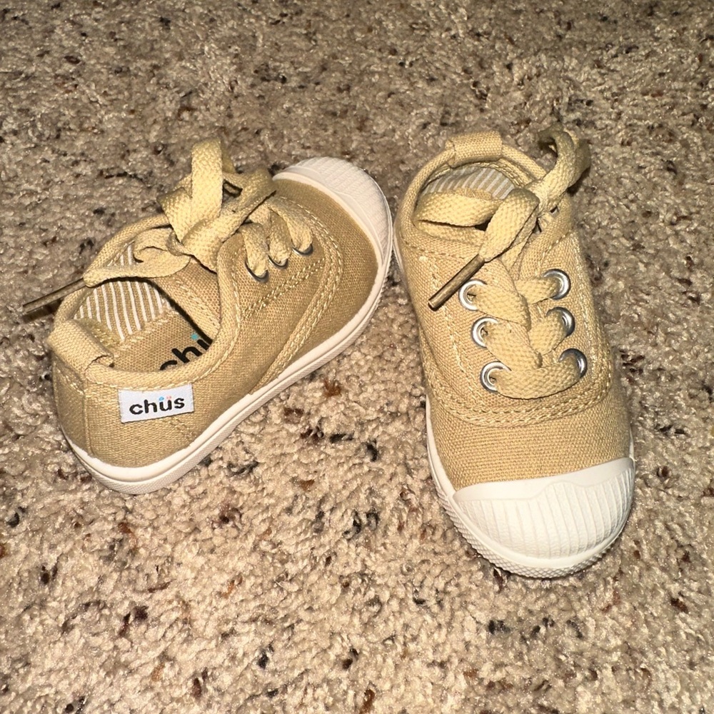 Chus Kids Beige Canvas Sneakers